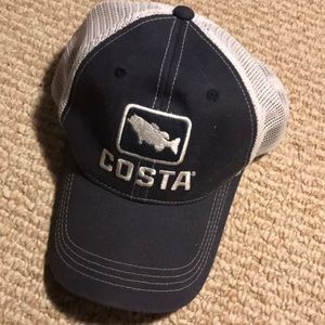 Costa blue and white hat
